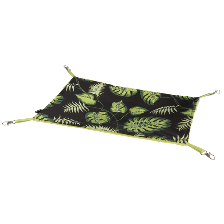 Hamak prostokątny w liście na czarnym tle