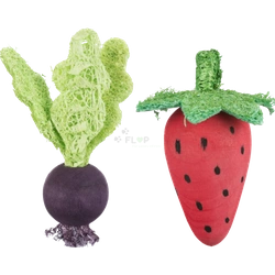 Uroczy zestaw warzyw z drewna i trukwy dla małych zwierząt domowych