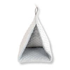 Wisząca piramida - domek z szarego polaru minki dla szczura