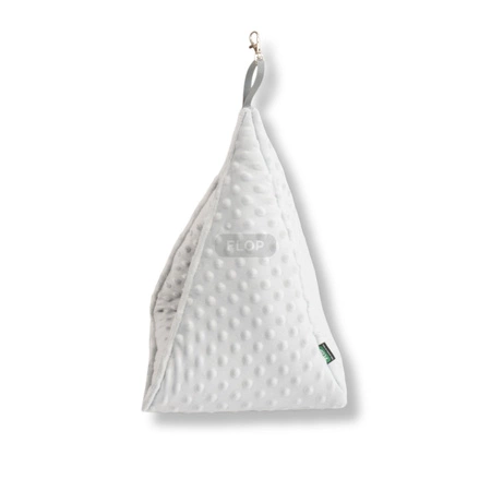 Wisząca piramida - domek z szarego polaru minki dla szczura