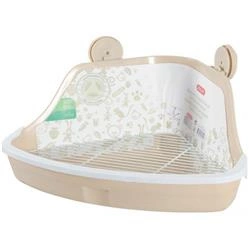 ZOLUX duża  beżowa narożna kuweta z rusztem dla szczura