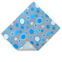 Vetbed® Non-Slip M  (75x100cm) - turkusowe koła na szarym tle