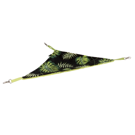 Hamak narożny w liście na czarnym tle