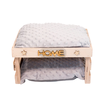 Ażurowy domek z wodoodpornymi poduchami z szarego polaru minki dla szczurów