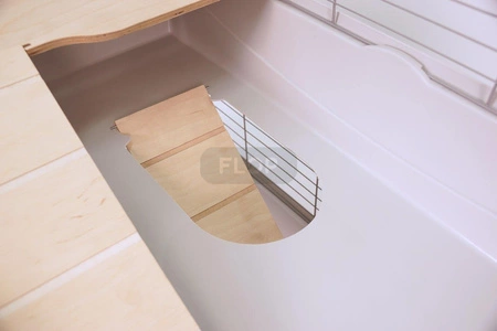 Piętrowa klatka dla dorosłych szczurów 100x55x(h)93cm - szare kuwety, czarne kraty