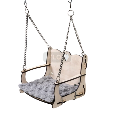 Huśtawka z serduszkiem do zamontowania na prętach klatki szczura