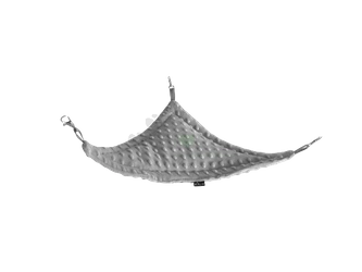 Narożny hamak z szarego polaru minki dla szczura