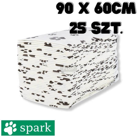 Spark Podkłady jednorazowe pod VetBed 90x60 cm 25 szt. super chłonne FLOP dla szczura