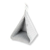 Wisząca piramida - domek z szarego polaru minki dla szczura