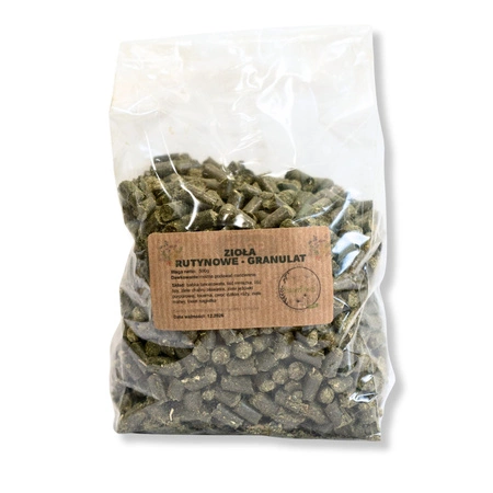 Zioła rutynowe – granulat ziołowy dla szczurów 500g