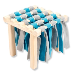 Fleece Forest FLOP (szary z turkusem) – kryjówka i zabawka dla szczura