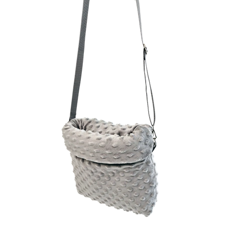 Torebka do zacieśniania więzi z szarego polaru minki dla szczura Bonding Bag