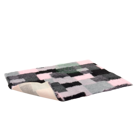 Vetbed® Non-Slip L - szare i różowe kwadraty